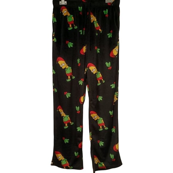 M🎅The Simpsons Mad Engine Men's Christmas Holly Sleep Pajama Pants - Picture 1 of 7